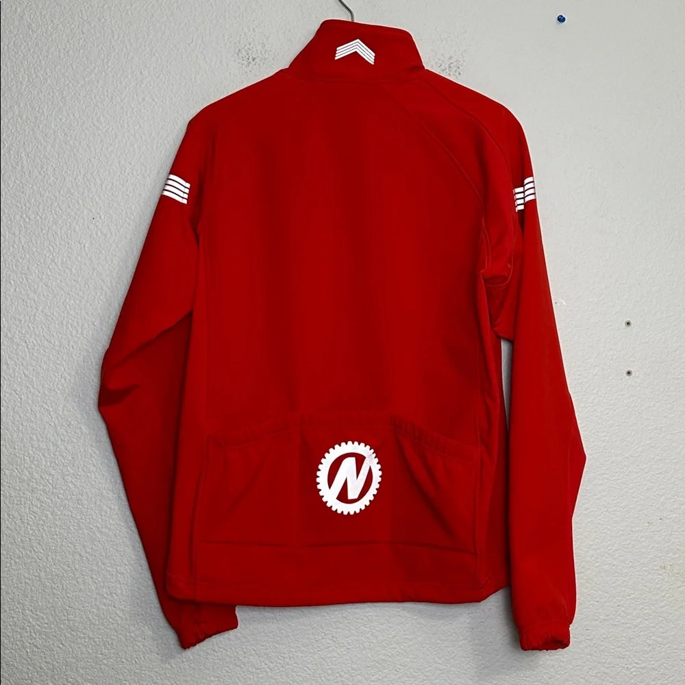 NASHBAR Men's Athletic Reflective Full‎ Zip Red Softshell Cycling Jacket Medium
